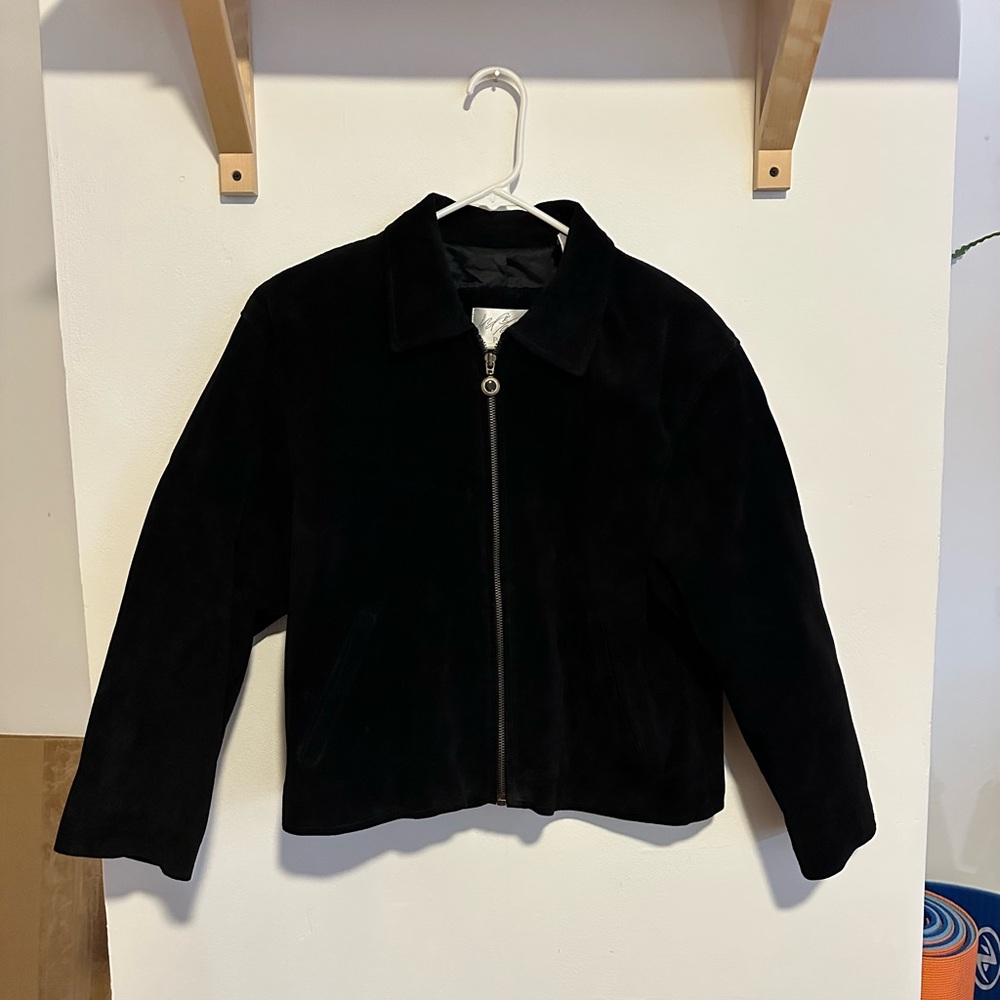 Lord & Taylor Black Suede Jacket